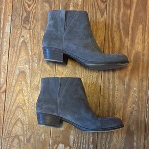 Gray Suede Ankle Boots